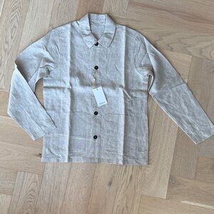 Quince Natural Linen Jacket in Taupe - NWT